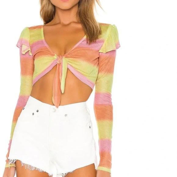 Lovers + Friends Guava Top in Sunset Ombré Women’s XS Summer Spring Coastal - Picture 3 of 11